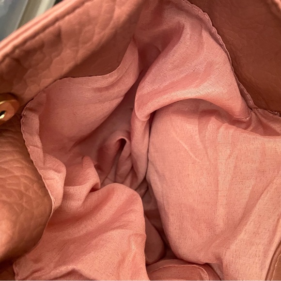 Under One Sky Faux Leather Exterior Brown Pouch Zipper Closure Pockets Inside - Picture 12 of 16